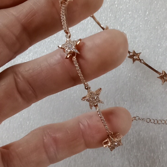 Sterling Silver Stamped, Rose Gold Choker #349 - Picture 11 of 13